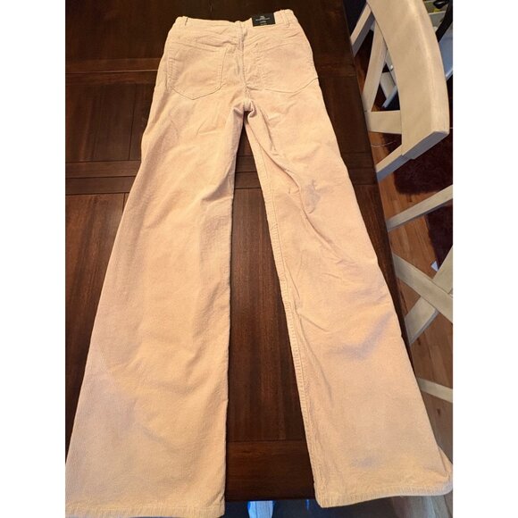 Beige Corduroy Wide Leg Pants For Quirky Fashion Lovers Size 4 - Picture 5 of 11